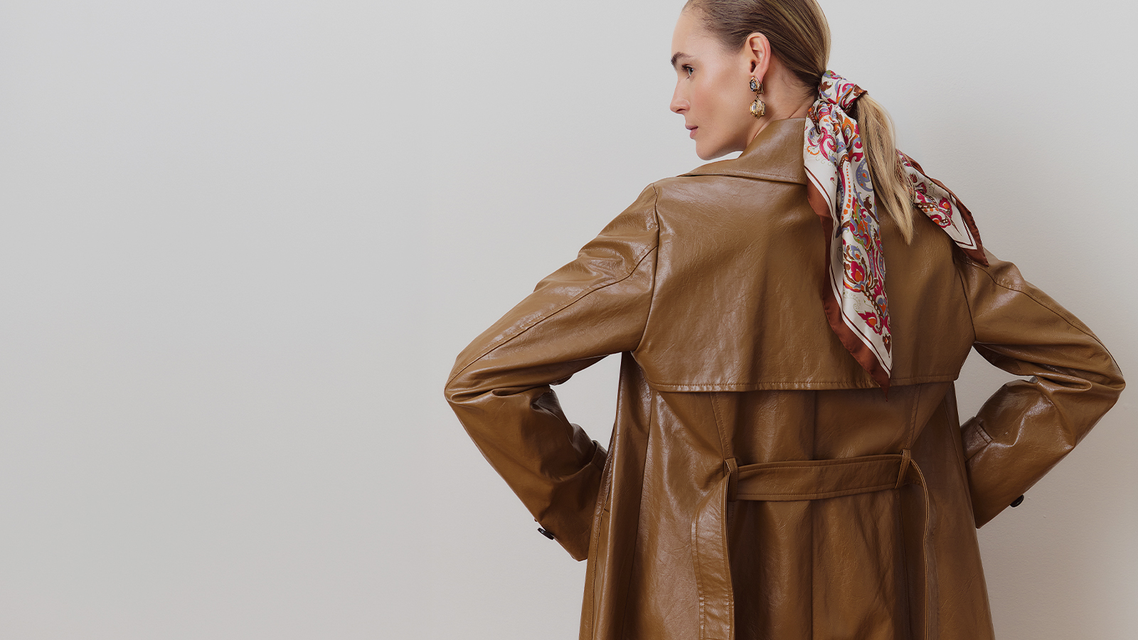 Khaki raincoat
